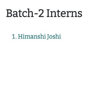 Batch 2 Interns
