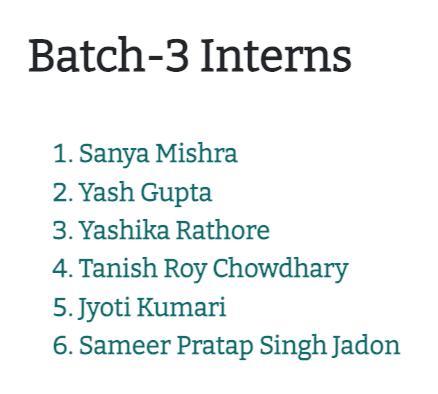Batch 3 Interns